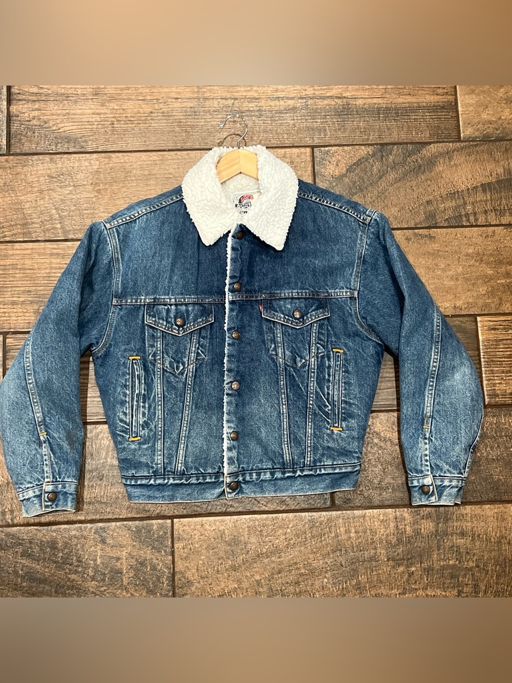 Vintage Levi's Sherpa-Lined Jean Jacket in Medium Blue